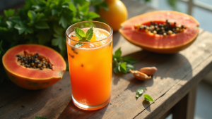 Remedio natural con agua de papaya