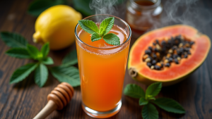 Remedio natural con agua de papaya