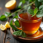 Remedio natural con hoja de naranja