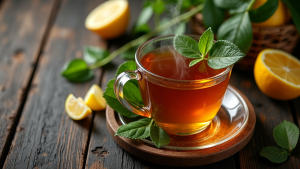 Remedio natural con hoja de naranja